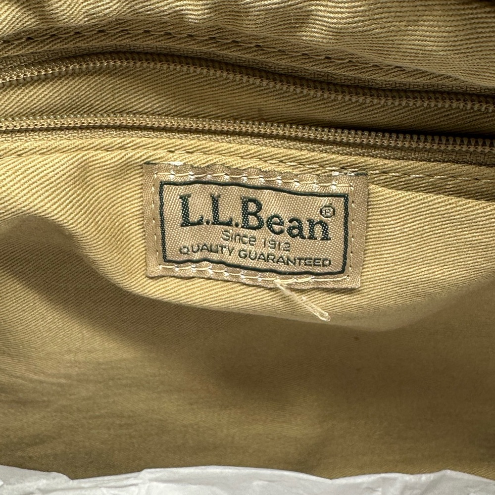 LL BEAN Vintage 90’s Canvas Leather Trim Crossbody Bag - Picture 13 of 14
